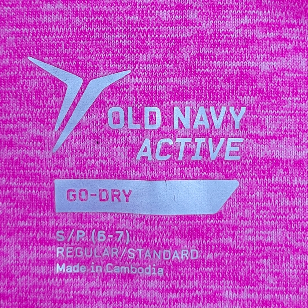 Old Navy active go Dry S 3/4 zip thumb holes hot pink marled long sleeve - Picture 3 of 6